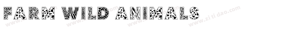 Farm Wild Animals字体转换